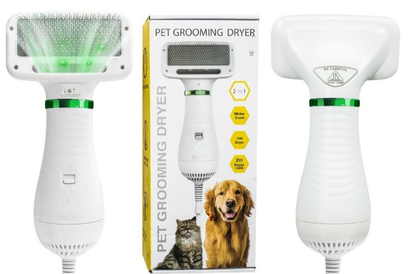 Щітка-фен 2в1 для вовни собак і кішок, фото 1