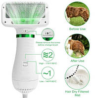 Щітка-фен 2в1 для вовни собак і кішок, фото 2