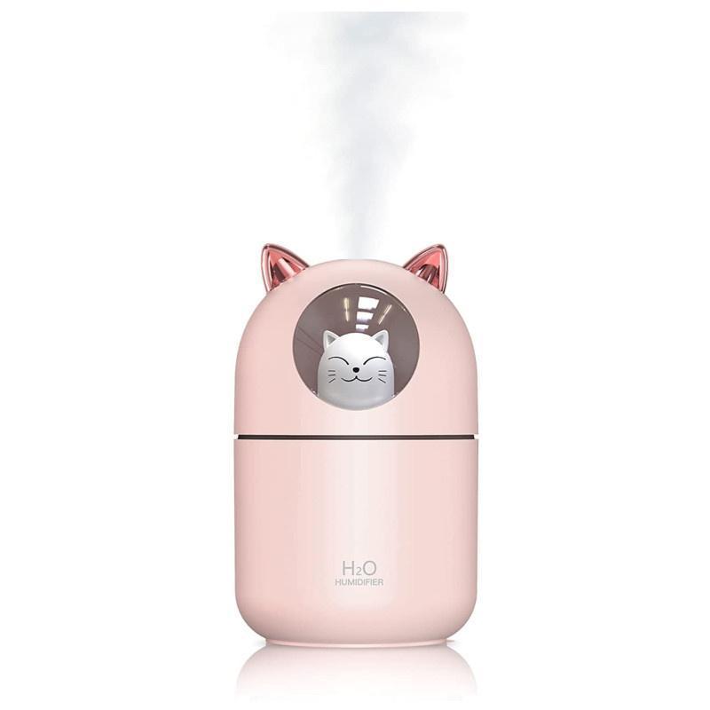 Портативный увлажнитель воздуха ночник Humidifier A205 - Котёнок, Розовый ультразвуковой испаритель (GK) - фото 4 - id-p1554586920