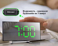 Настільні дзеркальні LED годинник з термометром DT-6507, фото 4