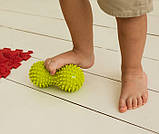 Подвійний масажний м'яч із шипами фіолетовий, фото 2