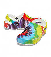 Crocs Baya Tie Dye Multi Clog оригинал США M6W8 38-39 (24 см) сабо закрытая обувь unisex яркие крокс original