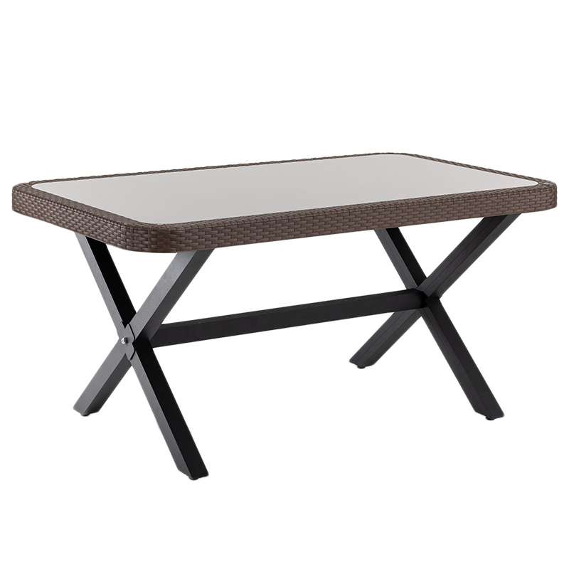 Стіл Tilia Osaka-X 150 x 90 см стільниця в склі венге, фото 1