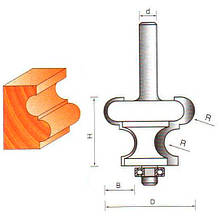 Фреза ГЛОБУС 2019 R6 кромочна фігурна напівстержнева