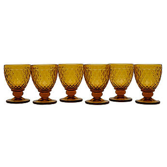 Набір із 6-ти келихів для вина в бурштиновому кольорі Toscana Maison