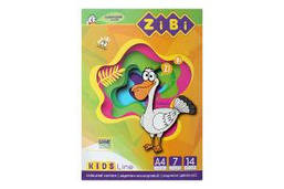 Картон кольоровий ZiBi А4 -14листів