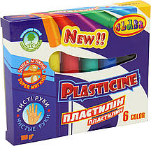 Пластилін "CLASS" "Чисті руки" 6 кольорів, від 3 років