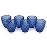 Набір із 6-ти скляних склянок у синьому кольорі Toscana Maison, фото 2