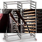 Стелаж шпилька кондитерський 750х540х1680 мм GN 1/1, 28 рівнів, кондитерський стелаж для гастроємностей на колесах, фото 2