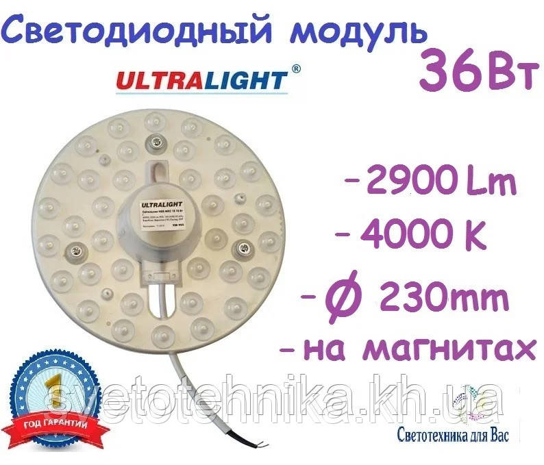 Світлодіодний модуль (заміна LED панелей) НББ МКС36 36 Вт 220V 4000К на магнітах