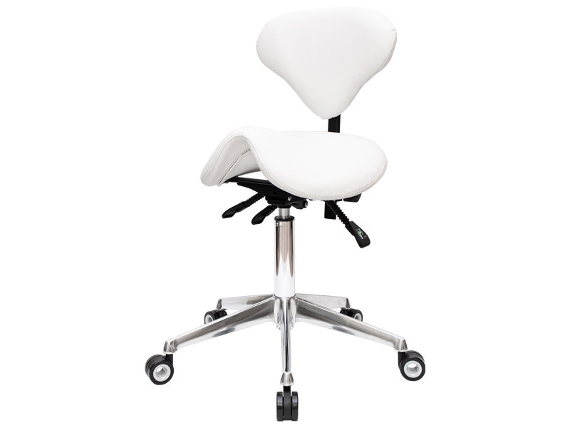 Стілець-сідло для майстра модель 6037, БІЛИЙ, фото 1