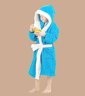 Халат детский для мальчика софт Petek Wellsoft голубой 104-116 см 4-6 лет (PT-WBU-4-6)