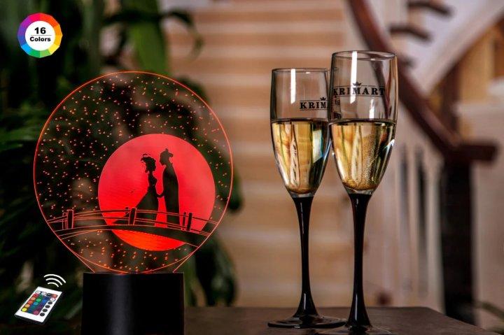 3D-нічник "Міст закоханих" (ВОЛІЧНЕ ЗОБРАЖЕННЯ)+16 кольорів + пульт ДК +байрейки (3АА)  3DTOYSLAMP, фото 1