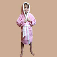 Халат детский для девочки софт Petek Wellsoft розовый 104-116см 4-6 лет (PT-PK-4-6)