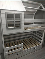 Кровать двухъярусная деревянная трансформер Юнга2-люкс