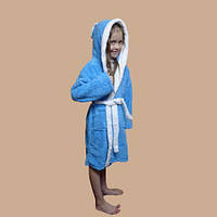 Халат детский для девочки софт Petek Wellsoft голубой 128-146 см 8-10 лет (PT-WBU-G8-10)