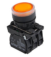 Кнопка управления с подсветкой желтая TB5-AW35M5 (1NO+1NС IP40) АСКО-УКРЕМ [A0140010175]