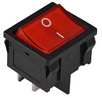 Клавишный переключатель широкий (красный) KCD1-6-201n R/B АСКО-УКРЕМ [A0140040082]
