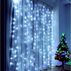 Гірлянда штора-завіса на вікно "Роса" 3*2м (+6 програм) Білий 99295