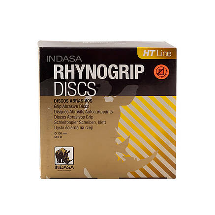 Диски INDASA Rhynogrip HT line Ultraven на 57 отворів d=150мм, зерно P220-P2000 (уп. – 50шт.), фото 2
