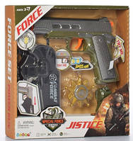 Детский игровой набор полицейского Пистолет с кобурой, свистком и значком