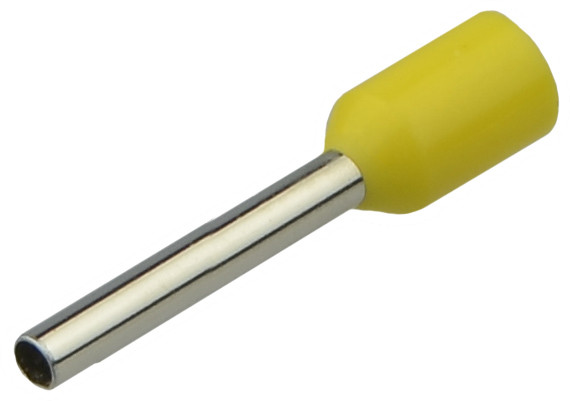 Наконечники трубчасті НТ 1,0-12 жовті (100шт) АСКО-УКРЕМ (A0060010020), фото 1