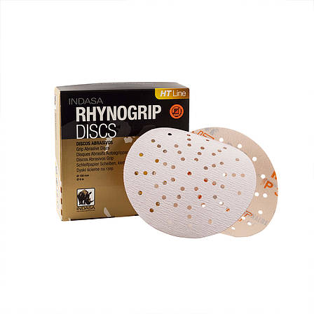 Диски INDASA Rhynogrip HT line Ultraven на 21 отвір d=150мм, зерно P80-P180 (уп. – 50шт.), фото 1