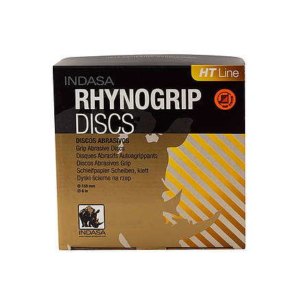 Диски INDASA Rhynogrip HT line Ultraven на 21 отвір d=150мм, зерно P80-P180 (уп. – 50шт.), фото 3