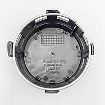 Ковпачки (заглушки) + подіум (бочка) у литі диски Mercedes Benz (Мерседес) 75 мм Матові-чорні (A000400 09), фото 3