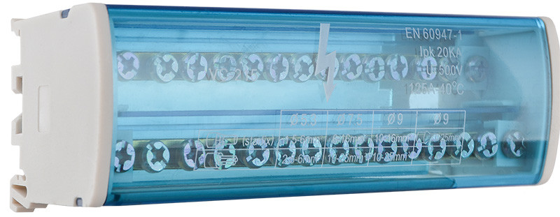 Нульова шина в корпусі 2х15 VC-215 (2 бруски по 15 отворів) АСКО-УКРЕМ (A0150120019), фото 1