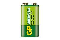 Батарейка крона GP GREENCELL 9.0V солевая, 1604GLF-U1, 6F22