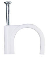 Скоба белая CHR-6 мм круглая с гвоздем (упак 100шт) АСКО-УКРЕМ (A0150030003)
