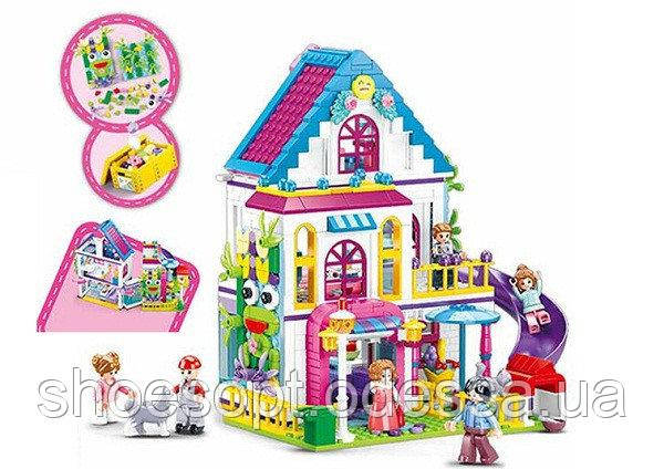 Конструктор будиночок із гіркою: 730 деталей, 6 фігурок, фото 1