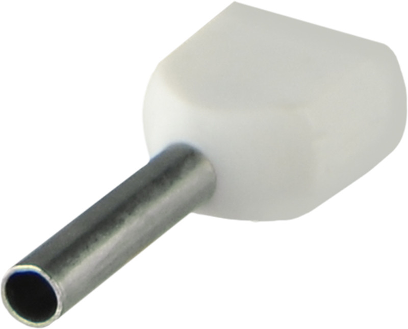 Купить Наконечники трубчатые для двух проводов ТЕ 0,5-08 белые (100шт ...