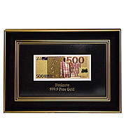 Панно "Банкнота 500 EUR (євро) Євросоюз" золото 33х23 см
