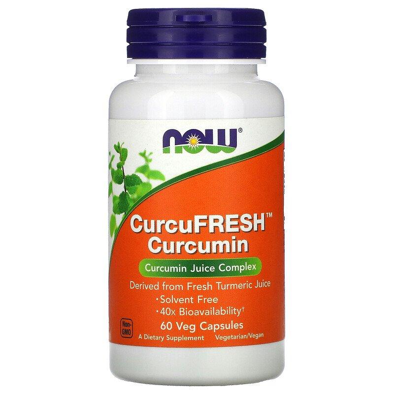 CurcuFRESH Curcumin Now Foods 60 капсул