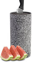 Подставка-колода Ofenbach Grey Marble для кухонных ножей 11х11х22 см, круглая