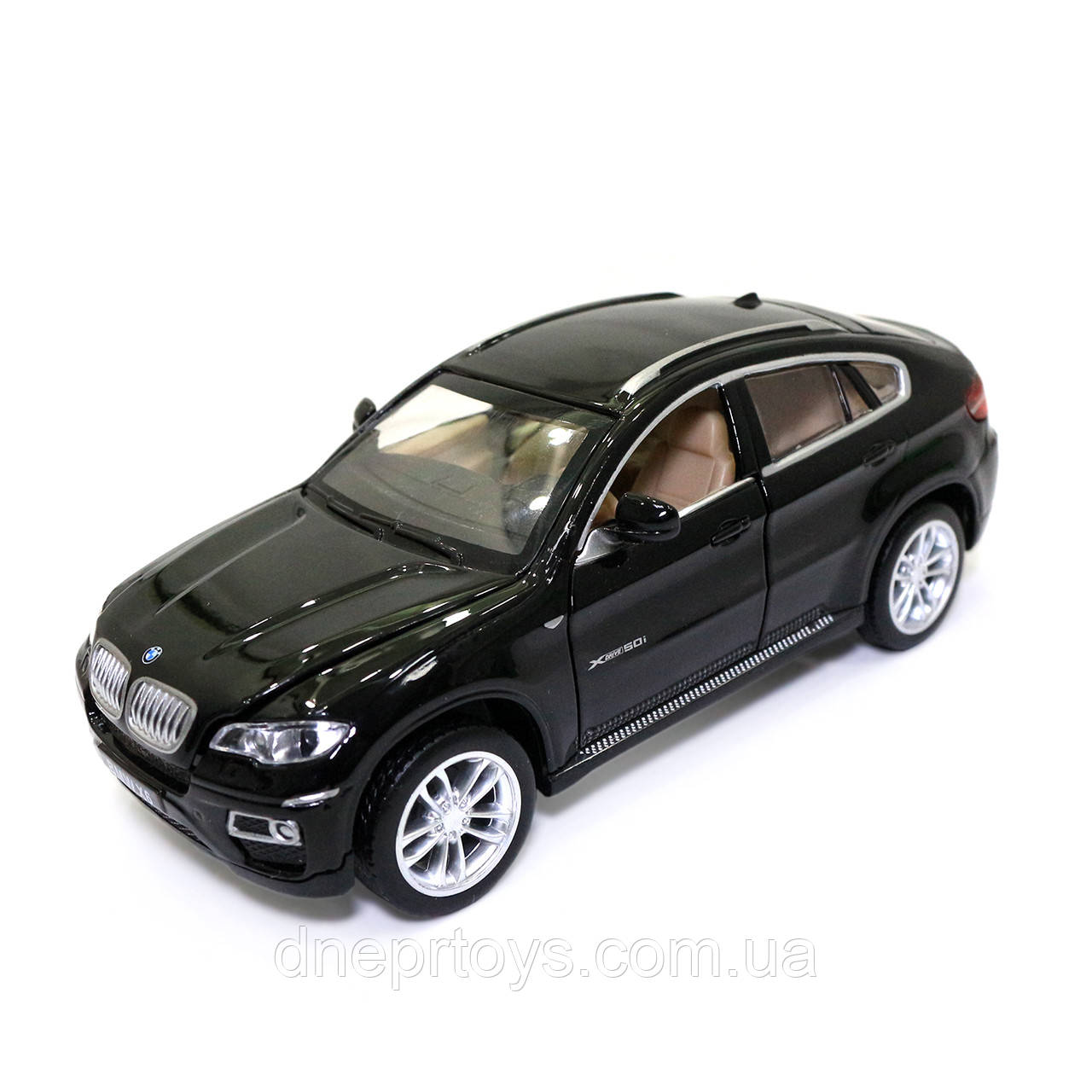 Игрушечная машинка металлическая BMW X6 Автопром БМВ Х6 джип черный звук свет 15*6*5 см (68311) - фото 2 - id-p1554730567
