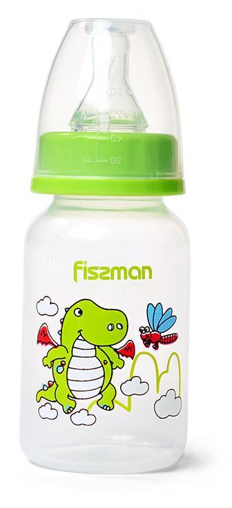 Пляшка дитяча для годування Fissman Babies "Дракоша" 120 мл, зелена