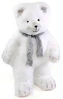 Новорічна декоративна іграшка під ялинку "Ведмідь в шарфику" 53 см