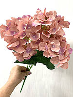 Штучна  гортензія . Декоративний  букет гортензії ( персиковий 48 см), фото 3