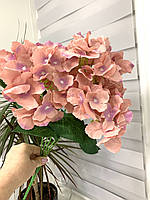 Штучна  гортензія . Декоративний  букет гортензії ( персиковий 48 см), фото 6