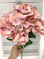 Штучна  гортензія . Декоративний  букет гортензії ( персиковий 48 см), фото 8
