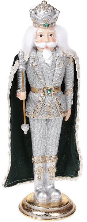 Декоративна статуетка "Щескунчик" 29.5 см срібло зі смарагдом
