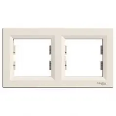Рамка 2-постова, горизонтальна Schneider серія Asfora Кремовий EPH5800223