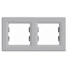 Рамка 2-постова, горизонтальна Schneider серія Asfora Алюміній EPH5800261