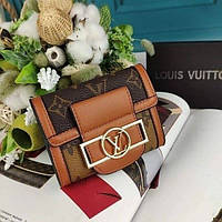 Женский маленький коричневый кошелёк для денег Louis Vuitton Луи Витон