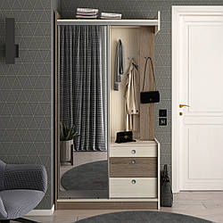 Сучасний вузький маленький передпокій у коридор 1 метр із дзеркалом на повний зріст Таня купе Квадро Летро