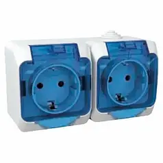 Розетка подвійна зовнішня IP44 Schneider серія Cedar Plus WDE000525