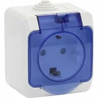 Розетка одинарна зовнішня IP44 Schneider серія Cedar Plus Білий WDE000543, фото 1